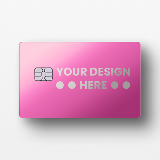 Pink Brush Metal Card