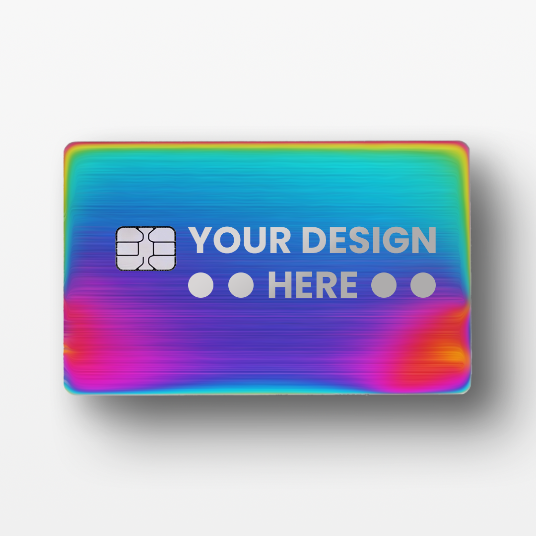 Rainbow Brush Metal Card