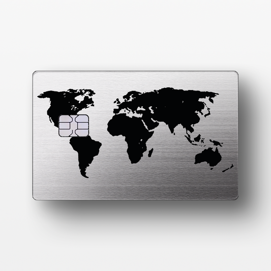 World Map Silver